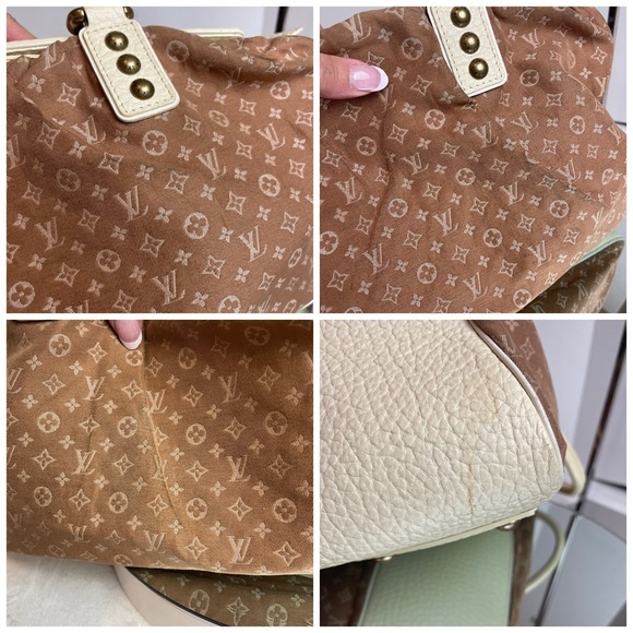 LV Monogram Mini Lin Canvas Trapeze GM Satchel Bag - Picture 15 of 15